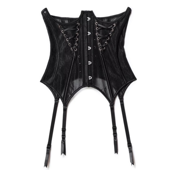 Adore Me Alice Corset (Boobless) | L | Black Lace Lingerie - Picture 1 of 8